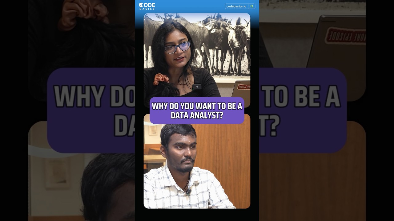 Data Analyst Interview #shorts #codebasics #data #dataanalyst