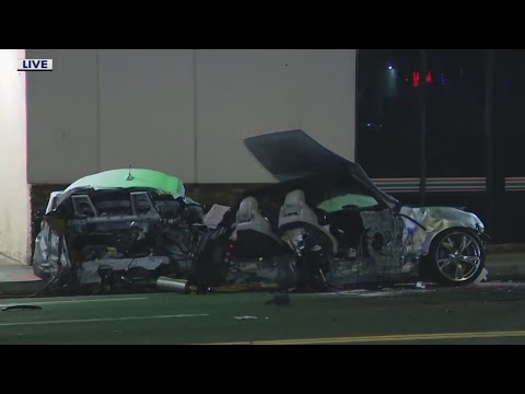 Car splits in half in deadly PCH crash