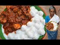 Tasty ChickenCurry & Rice dumplings in Coconut Gravy - Pidiyum Kozhiyum