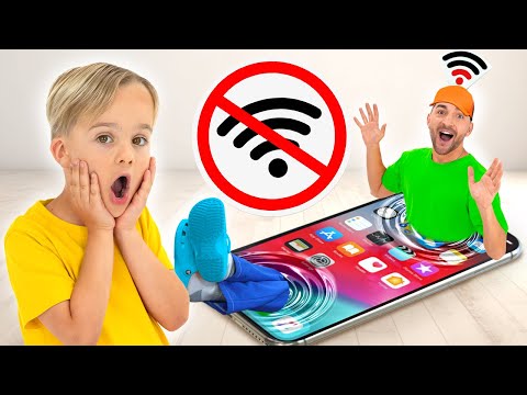 No Wi Fi Challenge for kids with Chris - Funny stories for kids