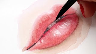 Facial Features in Watercolor | EASY Wet on Wet Portrait Tutorial WEEK 5