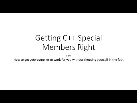 Getting C++ Special Members Right