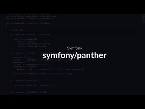Tester sur symfony Chapitre 7 Tests EndToEnd avec Panther