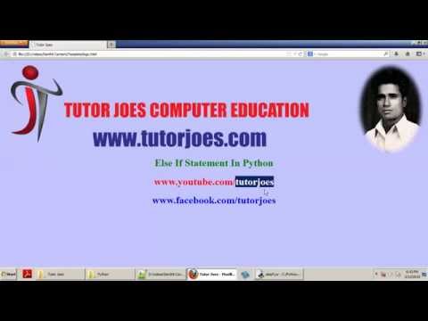 Python Tutorial Else If Statement In Python Tamil Part 22