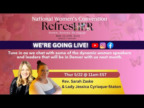 RefresHER Live with Rev. Sarah Zaske  & Lady Jessica Cyriaque-Staton