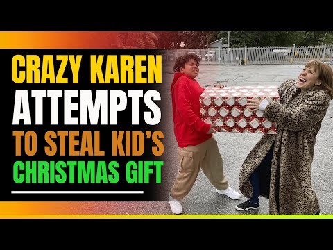 Crazy Karen Attempts To Steal Black Kids Christmas Gift. Then This Happens