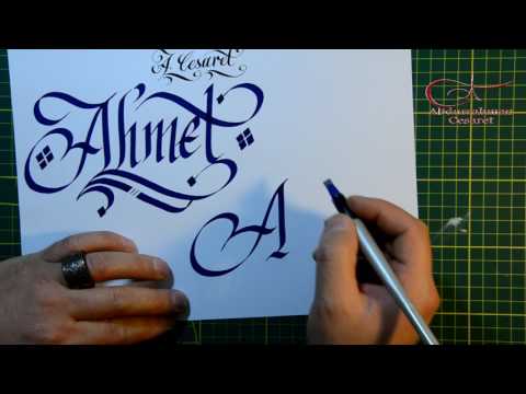 Kaligrafide süsleme teknikleri - Abdurrahman Cesaret - Verzierung Schnörkel kalligraphie