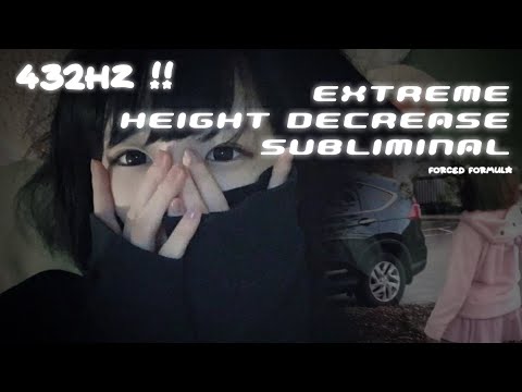 🍓432hz !! || EXTREME HEIGHT DECREASE SUBLIMINAL - FORCED FORMULA + MINI BOOSTER