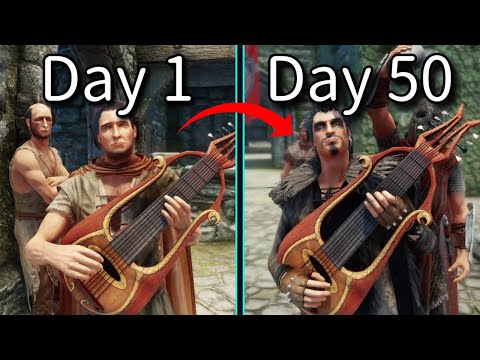 I Became a Rockstar in Modded Skyrim (50 DAYS)