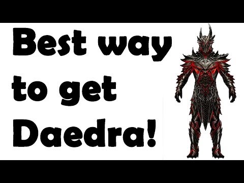 Skyrim: How to get Daedra Armor + Weapons without smithing! Video