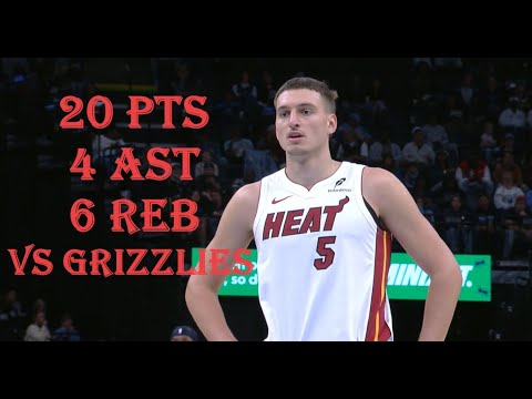 Nikola Jovic 20 Pts 4 Ast 6 Reb  Miami Heat vs Memphis Grizzlies HIGHLIGHTS