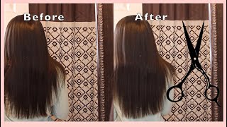 Getting Rid Of Split Ends At Home | Relaxed Hair