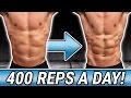 30 Day - 400 Reps A Day Challenge! | BUILD UNBELIEVABLE 6 PACK ABS!!