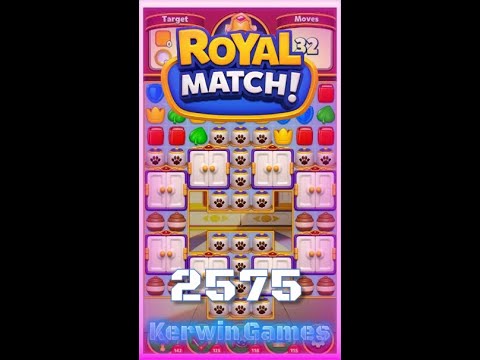 Royal Match Level 2575 - Hard Level - No Boosters Gameplay