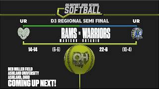 Madison (14-14) vs Ontario (22-6) - D3 Regional Semifinal Softball