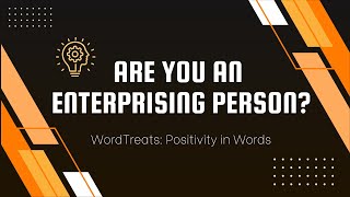 Are you an Enterprising Person?
