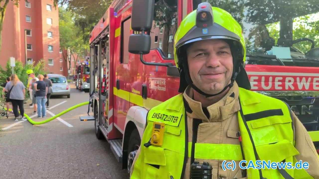 Videointerview mit Björn Gehre von der Feuerwehr Castrop-Rauxel zum Wohnungsbrand am Händelweg