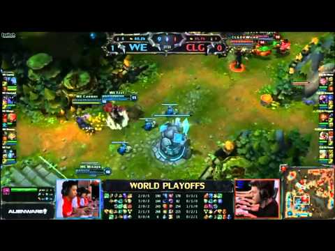 League of Legends Season 2 World Championship Quarter Finals WE vs CLG.EU [Game 2]