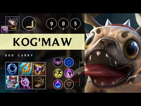 Kog'Maw ADC vs Corki: Perfect KDA, Legendary - EUW Master Patch 25.S1.2