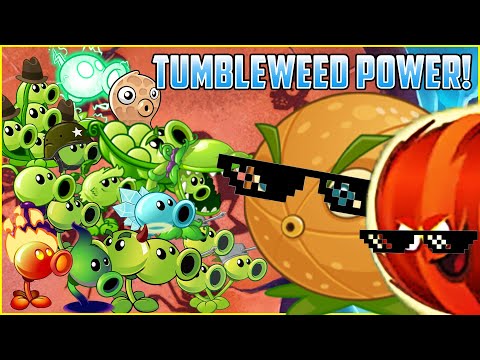 Citron & Tumbleweed COMBO vs Each Peashooter | Plants vs Zombies 2 Epic Hack