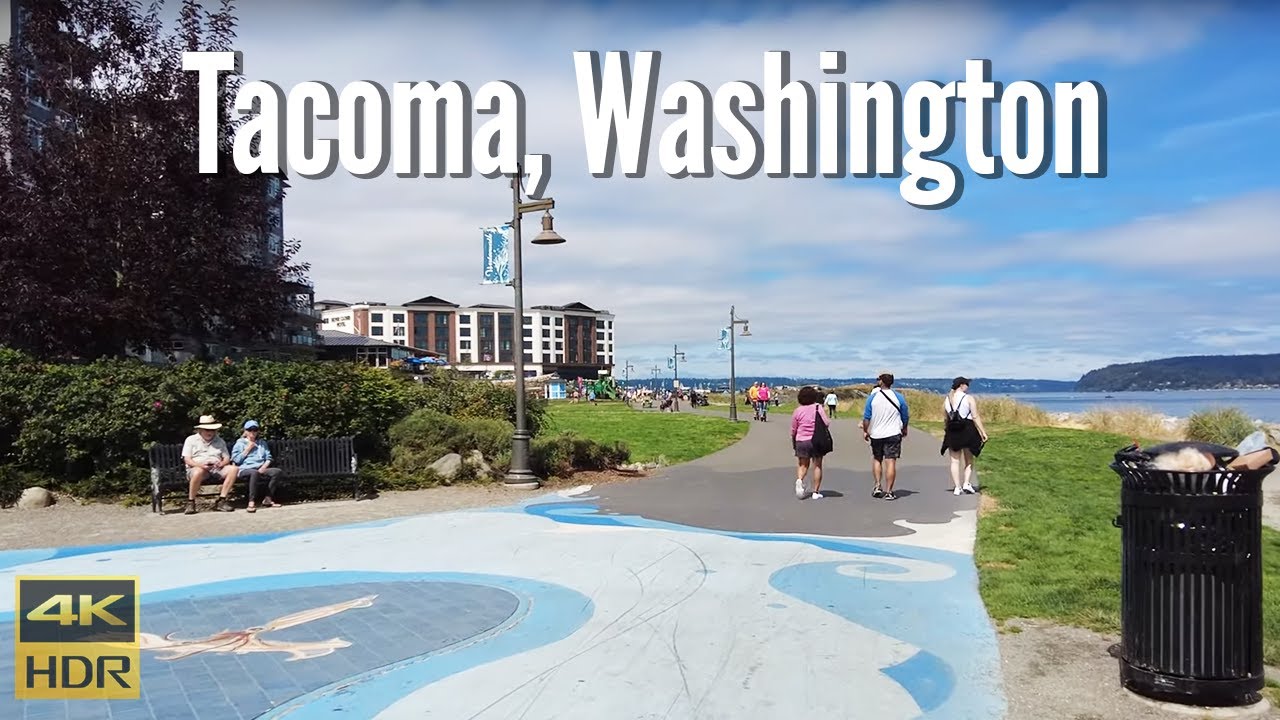 Immersive street-level walking tour through Tacoma, WA, United States, showcasing authentic urban landscapes, local architecture, and the vibrant atmosphere of the city's neighborhoods