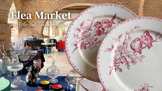 美しいフランス田舎町の蚤の市とマルシェ｜ 中世の街並み | 小鳥のお皿を発見！｜買付け /Flea Market /骨董品 / ブロカント