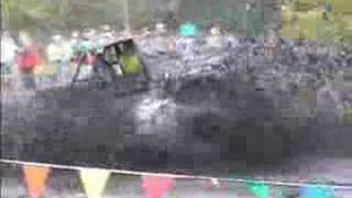 Jeep Glides Across Mudd Pit