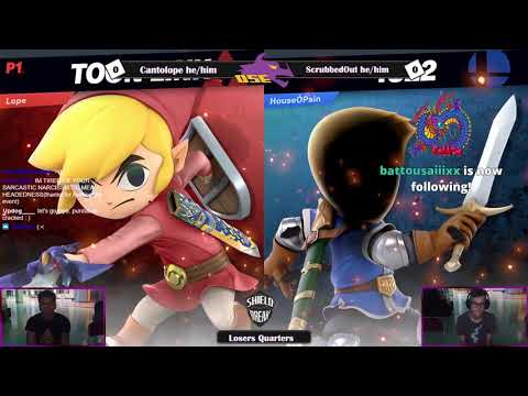 Cantolope (Toon Link) Vs ScrubbedOut (Mii SwordFighter) Shield Break Mario Losers Quarters