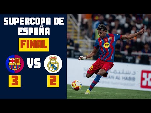 Barcelona vs Real Madrid | 3-2 | Highlights | Supercopa de Espana 2025-26 | barcelona real madrid