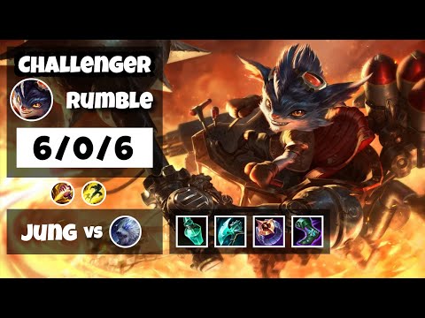Rumble vs Volibear KOREAN Challenger JUNGLE (6/0/6) - v11.12