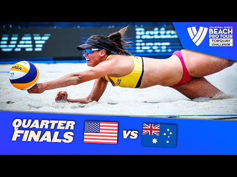Hughes / Cheng vs. Johnson / Fleming - Quarter-Final Highlights Torquay 2022 #BeachProTour