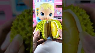 Satisfying with Unboxing & Review Miniature Durian | ASMR Video no music #babyalivedoll