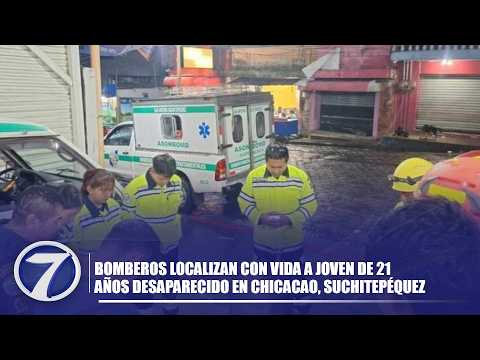 Bomberos localizan con vida a joven de 21 años desaparecido en Chicacao, Suchitepéquez