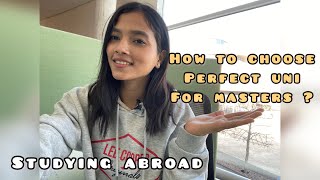 HOW TO CHOOSE  PERFECT UNIVERSITY FOR MASTERS || STUDYING ABROAD || IN