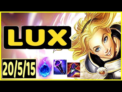 LUX VS RUMBLE - 20/5/15 KDA MID GAMEPLAY DIAMOND II