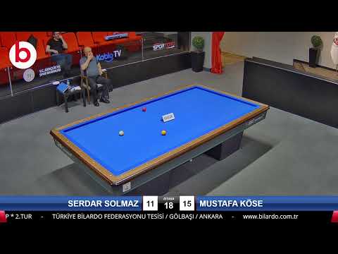 SERDAR SOLMAZ & MUSTAFA KÖSE Bilardo Maçı - 2023 ERKEKLER 1.ETAP-2.TUR