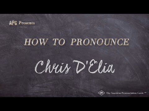 How to Pronounce Chris D'Elia (Real Life Examples!)