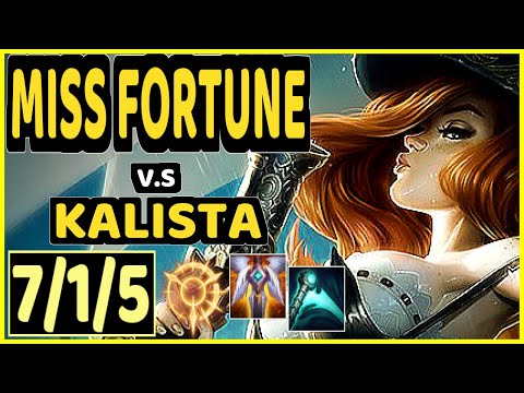HADES (MISS FORTUNE) vs KALISTA - 7/1/5 KDA BOTTOM ADC GAMEPLAY - EUW Ranked GRANDMASTER