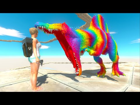 COLORFUL SPINOSAURUS DEATH CLIMB - Animal Revolt Battle Simulator