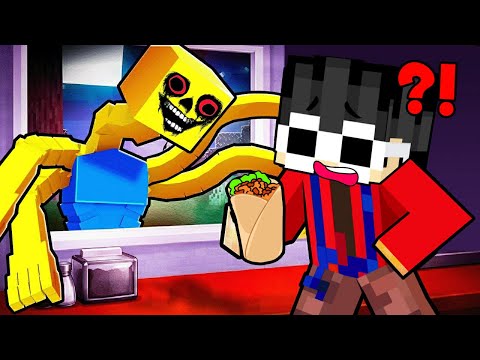 Working at a SCARY SHAWARMA in Minecraft…