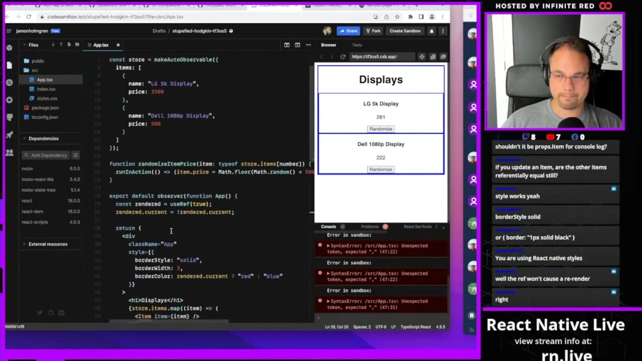 Mobx Tutorial with Jamon Holmgren