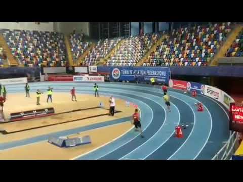 Istanbul Indoor Athletics Cup 2020 400m.indor Franko Burraj 46.84NR /Coach Bruno Rrotani