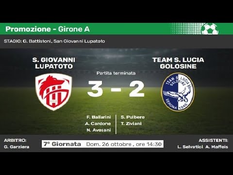 Campionato di Promozione Veneto Girone A. 7° di campionato. San Giovanni-Team S.Lucia Golosine