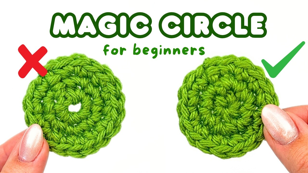 the EASIEST way to crochet the magic circle for beginners | how to crochet a magic ring step by step