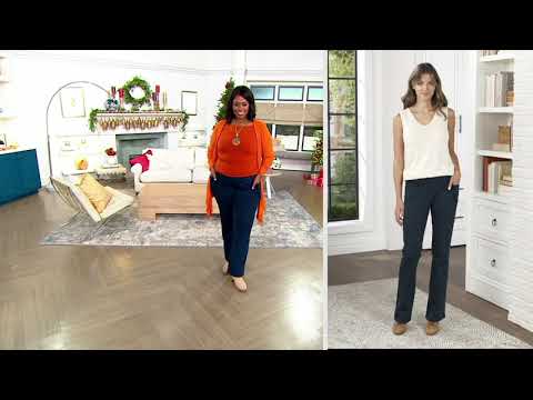 Women with Control La Petite Bell Prime Stretch Denim Pants on QVC