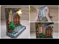 How To Make A Beautiful Cardboard Courtyard Diorama DIY Diorama With Details