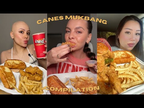 ASMR Raising Canes Mukbang Compilation  🍞 │ Pt. 1 ✨