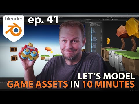 Let's Model GAME ASSETS (part 1) in 10 MINUTES - Blender 2.9 - Ep. 41