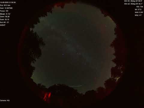 2025-09-13 All sky camera capture from Poiana Rusca Mountains, Romania