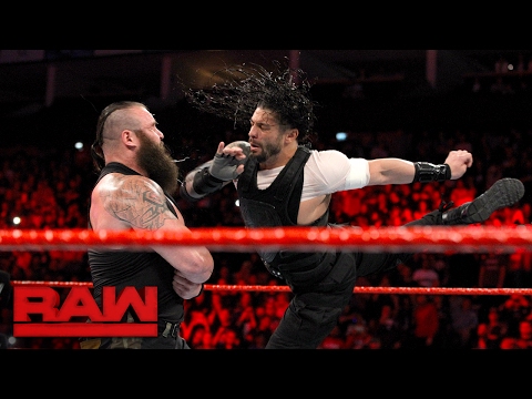 Roman Reigns attacks Braun Strowman: Raw, May 8, 2017